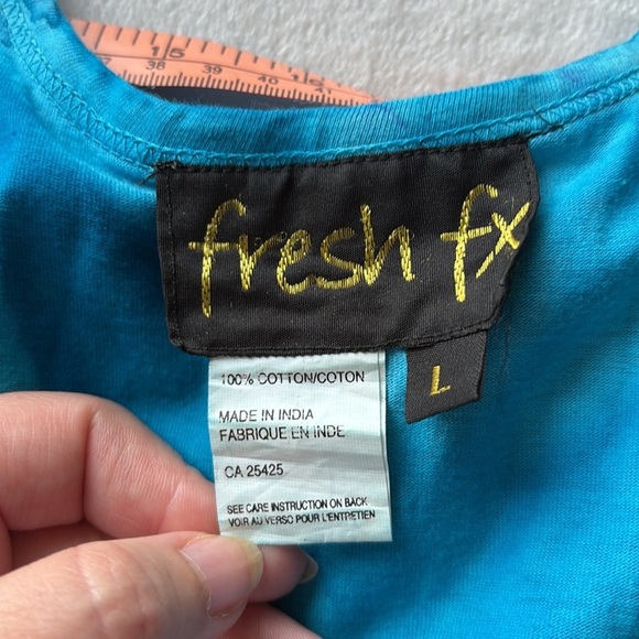 FRESH FX 100% Cotton Tie Dye Sleeveless Maxi Dress - Picture 3 of 7